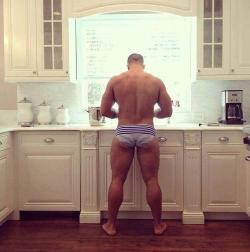 theperthbiscuit:  woofproject:  dailydoseofdilf:  walking into the kitchen in the morning to find this…  http://woofproject.tumblr.com/  Don’t miss out on all the latest hot pics and vids on tumblr! Gay | Sport | Masculine | Men | Rough | Ebony |