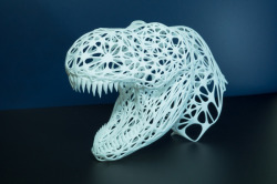 artandsciencejournal:  3D-REX: A 3D Printed Tyrannosaurus Rex Sculpture Move your wall hangings into storage, namisu from Madrid and Edinburgh has created something a bit different for your wall. Their Kickstarter project for 3D printed Tyrannosaurus