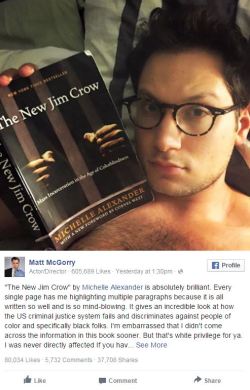 nevaehtyler:  “We can’t pretend we live in a world where everything is even close to equal.”- Matt McGorry on the book that opened his eyes to white privilege. 
