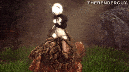 therenderguy: Yorha 2B eaten by a  Taurus demon, animated (requested) Links to superior Q: Mixtape. Safe.moe, Eroshare, GfyCat  Credits:Model of 2B by  @devilscry​ (she is here)  Demon by Gwamp (here) Request info  Please consider supporting on Patreon.