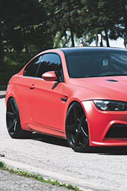 themanliness:  Matte Red BMW M3 | Source
