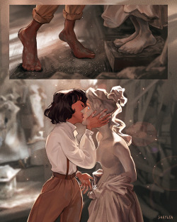 shrylia:Pygmalion and Galatea! Inspired by this really beautiful photography [x]