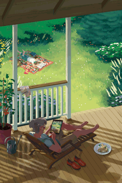 silentgiantla:  Animated artwork by Rebecca Mock Fine, detailed and subtle animated artwork created by New York illustrator Rebecca Mock. Apparently the animated gif back to stay, gradually more and more people are exploring this old format and customers