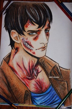 akaneceles:  I could keep posting to this because wow… I love this artist. He has a ton of Shingeki no Kyojin/Attack on Titan fanart, plus other fanart from various series. I love the way he combines the lineart + the colored pencil shading. I love