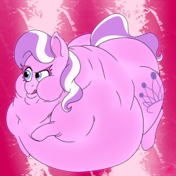 Still Need To Get Better At Drawing Fat Pony, Also I Really Like That Chubby Diamond
