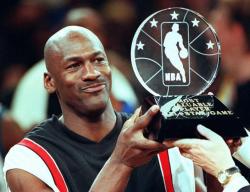 15 YEARS AGO TODAY |2/8/98| Michael Jordan was named the 1998 NBA All-Star Game MVP. Jordan scored 23 points, grabbed six rebounds and dished a team-high eight assists on way to being named the the oldest All-Star Game MVP, winning the award nine days