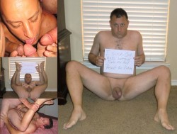 striktmaster:  I’ve got lots of this little closet fag and what makes it great is that his wife is tumblr famous! HAHAHA.  Let me know if you want more of him to expose.  Jack  Faggot exposed again!!