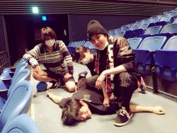 b2uty-seoul:  I wiil miss them ㅠ_ㅠ Team 7!! Ryuji, Yui, Koudai &amp; Yuki ♡  I&rsquo;ll just imagine that kakashi looks like that under his mask 