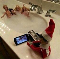 wicked-naughty-diva:  Elf on the Shelf discovers