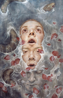 Benjamin-G-Craig:  Watercolor, Acrylic, And Pencil My Mind Is A Big Hunk Of Irrevocable