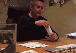 oatscarwilde:   lil-bit-ghei:  needtheraintoremindme:  optimuspizza:  is this from that ‘send your enemies glitter’ thing?  On the keyboard really? Lol  The story behind the gif: the guy wouldn’t stop opening his daughter’s mail so she mailed
