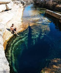 theadventurouslife4us:  Would you jump in?  | Jacobs Well, Texas | 📸 Sasha Juliard   Yes, because I have no problem treading water. I’d jump in in a heartbeat. Who’s with me?