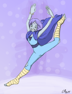 tassietyger:  My part for the fusion trade with the awesome artist fawntaur. The trade focused on our interpretations of a Pearl and Lapis fusion. This is her idea, Moonstone who is just lovely! Took reference of a ballerina. Sorry it took so long - exams