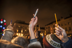 newyorker:  From London to Beijing, from Lima to Moscow, people gathered to honor the Charlie Hebdo victims. 