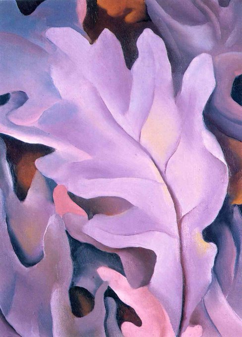 topcat77:  Georgia O'Keeffe Purple Leaves (1922)