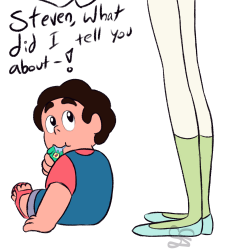 silentwingsstudio:  Steven Universe Comic - Wrong Feet by Sigma-the-Enigma   Based off this image from TumblrI have a feeling Pearl wasn’t the best with Steven when he was little.  