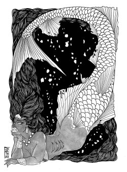 artofmermanjonas:  #MerMay day 4A mermaid