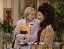 sleepbby:Fran Drescher in The Nanny (1993-99). Extremely relevant, not just because of current events, but also because Fran is a survivor of sexual assault