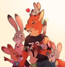 Happy Easter ~Nick and Judy went out on a date and some of her siblings wanted to come along too, they adore Nick !