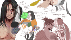 cuervonegro:  moar doodles, haven’t been actually drawing for ages ^q^ 
