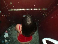 babesatgloryholes:  On her knees in a nasty video booth, sucking off a strange man through the gloryhole. See more women fucking and sucking strangers in bookstores and theaters.