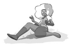 aromanillos:  Been wanting to draw this for awhile, here’s a baby Garnet,   From Character Designer Aleth Romanillos
