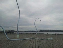 nayx:  poliutiions:  gentlemanbones:  punnettcircle:  Remember the time it was so hot in halifax that the lampposts melted because I completely forgot to post about it when I was actually in halifax so here it is 2 weeks late  this is an art installation