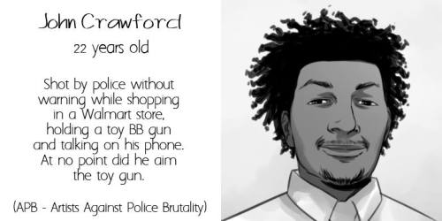 csrcalloway:Victims of police brutality… Art by Ashley A. Woods.This is my submission for the APB - Artists Against Police Brutality book - with John Jennings and Bill Campbell. Please take the time to read about the victims in the subsequent posts.