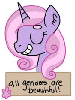 goesdownwithship:  I got inspired by the feminist ponies tag, but I think that all genders should feel beautiful. Because they are. (*＾▽＾)／ 