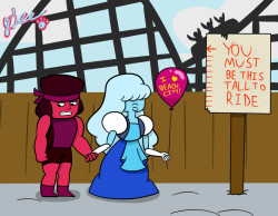 Short Red Gem is mad cause she can’t ride the roller coaster.I suppose this is the drawing for Jail Break since the half hour special was actually two episodes. Plus I kind of rushed the Jasper drawing.
