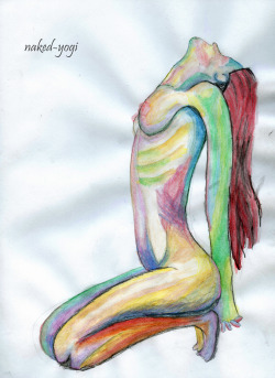lestrixmwr:  Watercolor of naked-yogi, an inspiration for art, life, and love. 