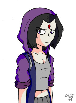 I coloured a sketch of Raven I did a little while ago.