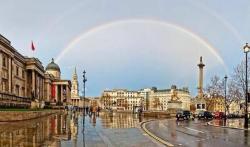 bribryontour:  On the same day that same sex marriage began in England, this rainbow appeared above London. The world is perfect sometimes.  what makes it even better is its two rainbows together.