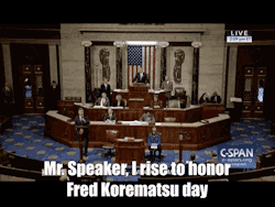 repmarktakano:  Today I spoke on the House floor to honor Fred Korematsu Day and to warn my colleagues that silence and complicity in the face of discrimination is never acceptable. It was shameful in 1942 and it is shameful today. We must always uphold