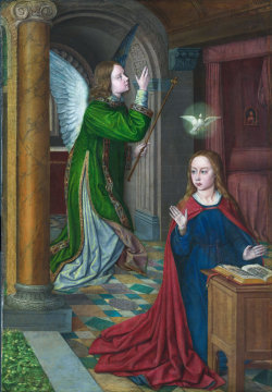 centuriespast:  Jean Hey, known as The Master of Moulins, active c. 1480-c. 1505 The Annunciation, 1490/95 Art Institute Chicago 