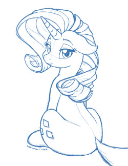 pia-chan:latecustomer:I love to draw the pony’s manes, especially when it’s all springy like Rarity’s!This is one of the most beautiful Rares i’ve ever seen. Hope to see a colored version eventualy! @latecustomer is awesome.c: