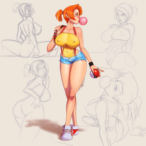 rule34andstuff:  Fictional trainers that I would do “battle” with(provided I cross their line of sight): Misty (Pokemon). Set III.