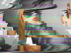 #glitch #selfshot Slave in the magic mirror, come from the farthest space, through wind and darkness I summon thee. Speak! Let me see thy face.  Magic Mirror on the wall, who is the fairest one of all? DMNC RMX http://dombarra.tumblr.com/barraglitch