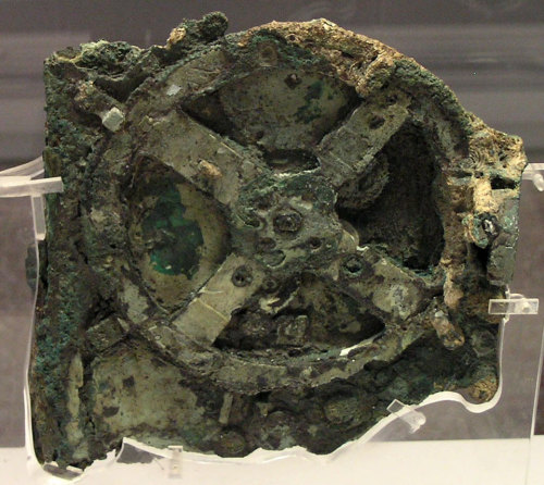 just&ndash;space:  The Antikythera Mechanism    : No one knew that 2,000 years ago, the technology existed to build such a device. The Antikythera mechanism, pictured, is now widely regarded as the first computer. Found at the bottom of the sea aboard