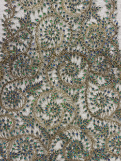 Victorianfanguide:  An Example And Detail Of Beetlewing Embroidery Made In The 1880S