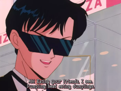 keyofnik:  &ldquo;ZING! OH MAN I GOT HER AGAIN. I tell you, there is nothing better than walking around in formal wear and ridiculously oversized sunglasses and making fun of middle schoolers. Damn, Chiba, you are the MAN. This has put me in such a great