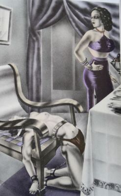 pittprickel:Paris 1930s #femdom #vintagebdsm #humiliation  #submissivemale #facesitting  #humanfurniture #vintagefemdom #spanking