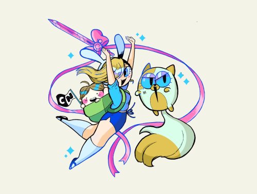 by character &amp; prop designer Guinevere Reillyveryyyy excited to say I recently started freelancing as a character designer on fionna and cake!!!  💖💖💖 
