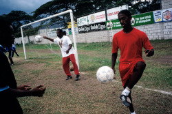 africansouljah: Alex WebbJAMAICA. Kingston. Football (soccer). Constant Springs under 17 team during training. 