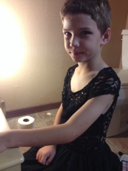 yowgert:  Meet my little brother Jamie, he’s 8 years old and loves to wear dresses. Tonight was the first night I’ve ever put makeup on him. This is the happiest I’ve ever seen him. His dad (my stepdad) doesn’t allow him to wear clothes like this,
