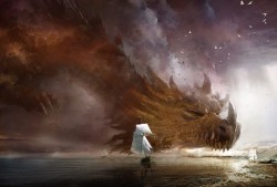 fantasy-art-engine: Dragon in the Skies by Daniel Dociu 
