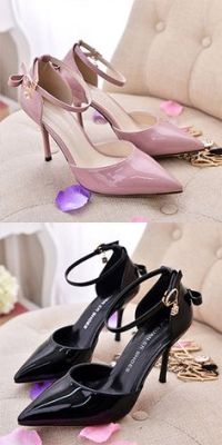 womenshoesdaily:  Fashion Pointed Toe Buckle Strap High-heeled Shoes