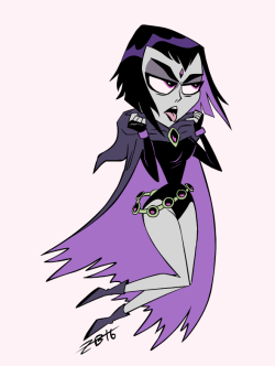 snaggle-teeth:I don’t know why I keep wanting to draw Raven but here’s a colored one. 