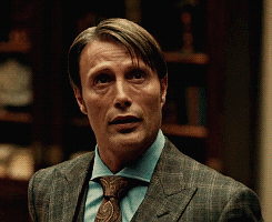   Hannibal Hiatus Challenge - Week Five: Cinematography  High and low angle portrait shots indicating power play (◡‿◡✿) 