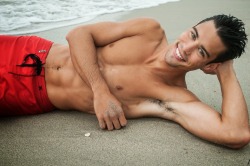 itsswimfever:  Lean, tanned, muscles, boardshorts, beach - perfect!!